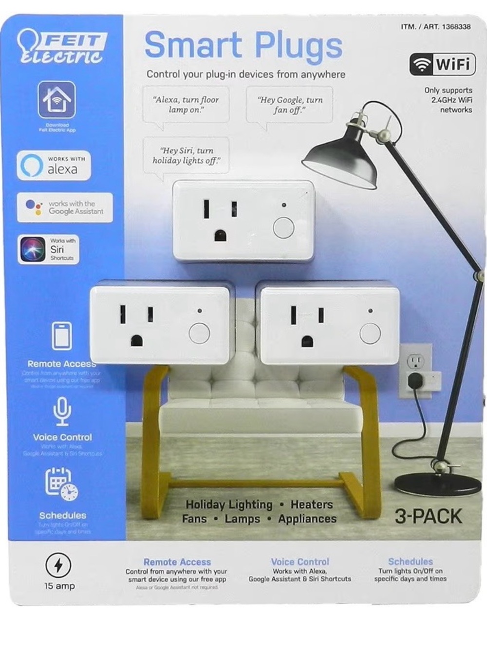 Feit Electric 3 pack Smart Plugs